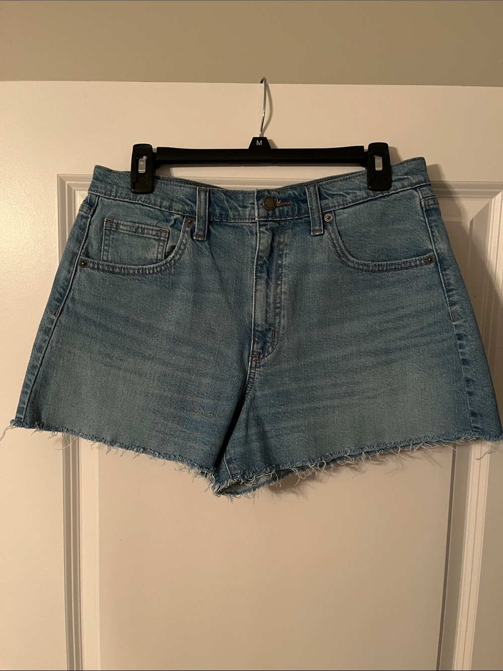 Universal Thread High-Rise 90s Cutoff Jean Shorts - Medium Wash (Size 10/R)